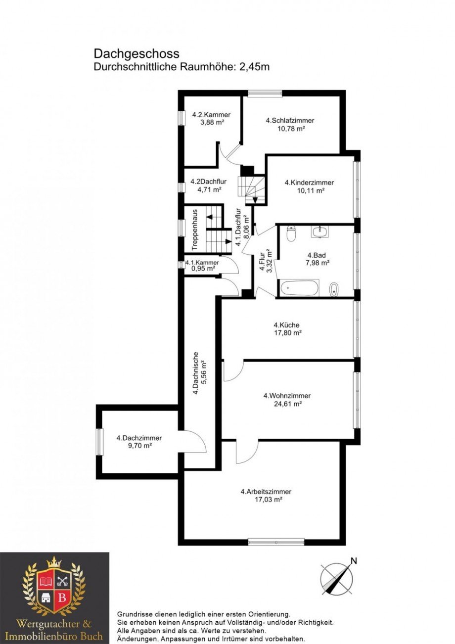 Dachgeschoss in 2D Mehrfamilienhaus Wilkau-Ha�lau